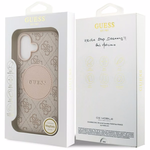 Guess 4G Circle Classic Logo MagSafe -suojakuori iPhone 17 - pinkki