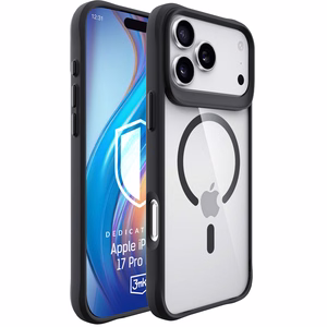3mk Satin Armor MagCase iPhone 17 Pro Max:lle - läpinäkyvä musta