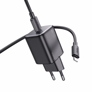 Puhelinlaturi Hoco USB C QC PD 20W + kaapeli USB C - Lightning N40 musta