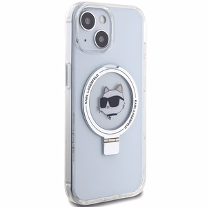 Karl Lagerfeld KLHMP15SHMRSCHH iPhone 15 6.1" white/white hardcase Ring Stand Choupette Head MagSafe