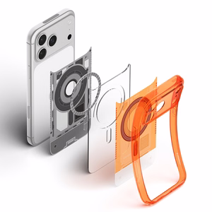Spigen Ultra Hybrid MagSafe -suojakuori iPhone 18 Pro / 17 Pro -malleille, oranssi