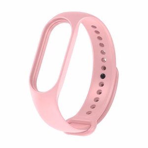 Silikoninen hihna Xiaomi Mi Band 5 / 6 / 7:lle vaaleanpunainen (06)