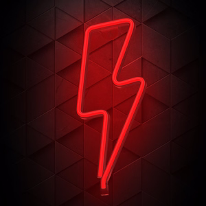 Neon LED-valo BOLT punainen Bat + USB FLNE06 Forever Light