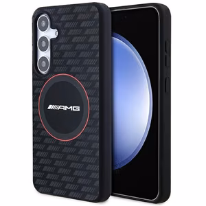 AMG Silicone Carbon Pattern MagSafe suojakuori Samsung Galaxy S24:lle - musta