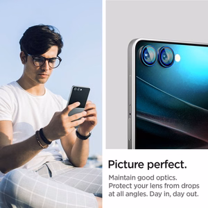 Spigen Optik Pro HD Glas.TR EZ Fit 2-pack Camera Protector for Samsung Galaxy Z Flip 7 - Black