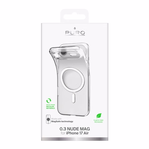Puro 0.3 MAG Ultra-ohut TPU suojakuori MagSafe-yhteensopiva iPhone 17 Air:lle - läpinäkyvä