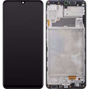 LCD-näyttö Samsung A225 A22 4G kosketusnäytöllä ja kehyksellä alkuperäinen musta (service pack)