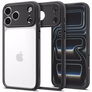Spigen Ultra Hybrid suojakuori mallille iPhone 18 Pro Max / 17 Pro Max – väri: mattamusta