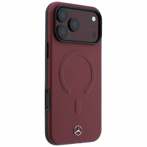 Mercedes 3D MagSafe nahkainen suojakuori mallille iPhone 17 Pro Max, tummansininen