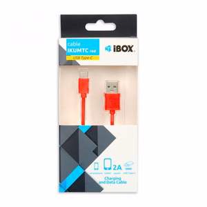 I-BOX USB 2.0 TYPE C -kaapeli, 2A 1M punainen