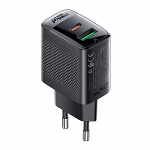Acefast A98 verkkolaturi GaN USB-A / USB-C PD 30W - musta