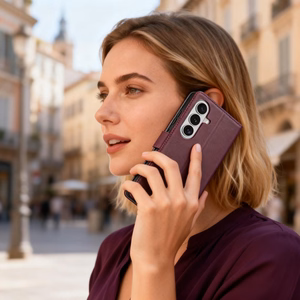 Tech-Protect Lompakkokuori Samsung Galaxy A57 5G:lle - viininpunainen