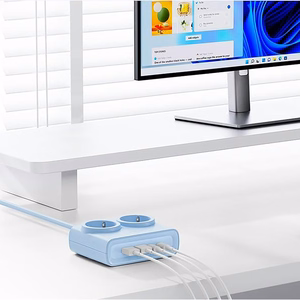 Orico PDC25 25W 6in1 jatkojohto 2x AC + 2x USB-A + 2x USB-C - sininen