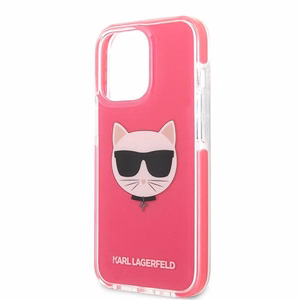 Karl Lagerfeld KLHCP13XTPECPI iPhone 13 Pro Max 6.7" kovakuori fuksia Choupette Head