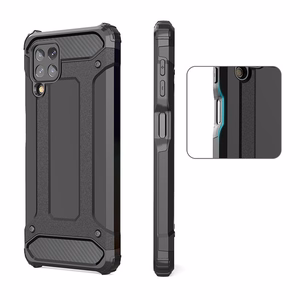Hybrid Armor Case Kova kestävä suojus Samsung Galaxy A22 4G silver