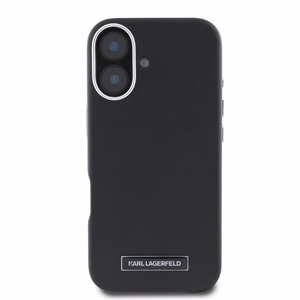 Karl Lagerfeld FW Metal Plate MagSafe Suojakuori iPhone 16:lle - Musta