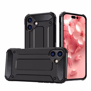 Hybrid Armor Suojakuori iPhone 16 Plus:lle - Musta