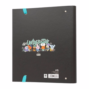 BT21 Street Mood A4 -kansio 4 renkaalla ja kuminauhalla