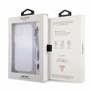 Guess GUHCP12LKPSBK iPhone 12 Pro Max 6.7" läpinäkyvä kovakotelo Musta Pearl