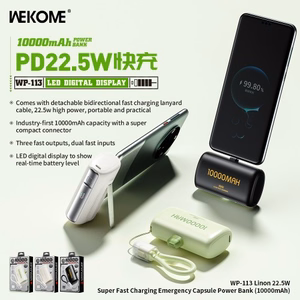 Power Bank WK Design "WP-113" Black 10000mAh (22.5W)