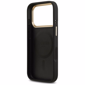 GUESS Suojakuori IPHONE 17 Pro MagSafe GUHMP17LPSAMSECK (PU W/ Peony Hot Stamp) musta