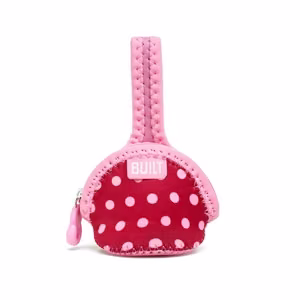 BUILT Paci Finder neopreenikotelo yhdelle tutille, Baby Pink Mini Dots