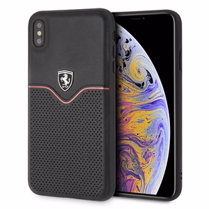 Ferrari kovakotelo FEOVEHCI65BK iPhone Xs Max musta/musta Off Track Victory