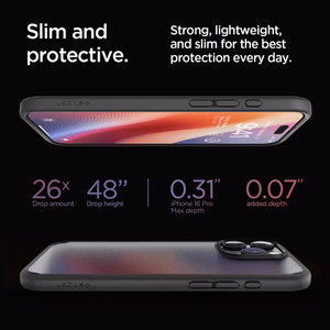 Spigen Ultra Hybrid Suojakuori iPhone 16 Pro Max 6,9 - huurrettu musta