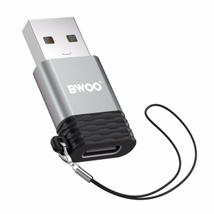 BWOO adapteri USB-C - USB harmaa OTG BZ-38