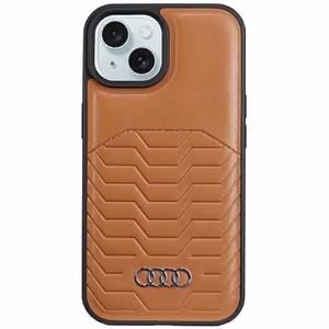 Audi Tekonahkainen Suojakuori MagSafella iPhone 15 Plus / 14 Plus:lle - ruskea