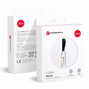 FORCELL F-DATA USB-muistitikku Metal 32GB USB3.2 Gen 1 (USB A) hopea