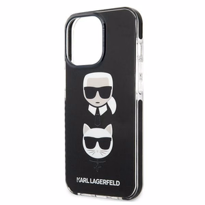 Karl Lagerfeld Karl&Choupette Head kotelo iPhone 13 Pro / iPhone 13 - musta