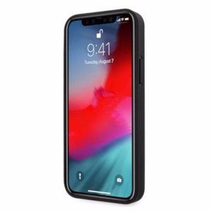 BMW Nahkainen rei'itetty kotelo iPhone 12 Pro Max - musta