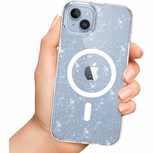 Tech-Protect FlexAir Hybrid MagSafe iPhone 13/14 Suojakuori - läpinäkyvä glitter
