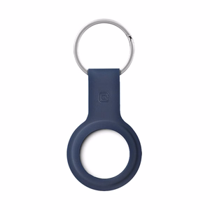 Crong Silicone case for Apple AirTag 1 / 2, with key ring, navy blue