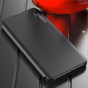 Eco Leather View Case for Samsung Galaxy S24 FE with Flip and Stand - Black