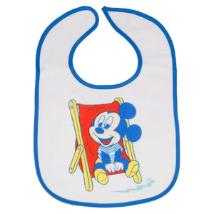 Mickey Mouse -ruokalaput tarrakiinnityksellä, 2 kpl