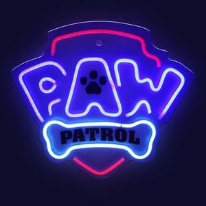 Riippuva neon LED Paw Patrol pleksilasilla - Logo OW-130146