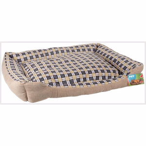 Pehmeä sohvanmallinen koiranpeti, 90 × 70 × 20 cm, koko XL, beige