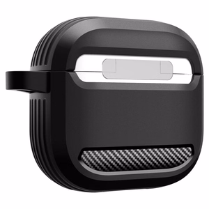 Spigen Rugged Armor Suojakuori AirPods 4:lle - Musta