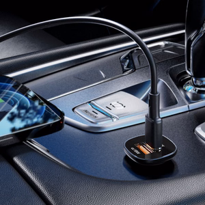 Acefast auton laturi 38W USB Type C / USB, PPS, Power Delivery, Quick Charge 3.0, AFC, FCP musta (B1 black)