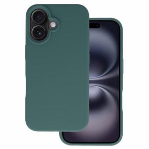 Tel Protect Silicone Premium iPhone 16:lle tummanvihreä