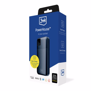 Tehopankki 3mk PowerHouse 20000 mAh 2x USB-A 1x USB-C - musta