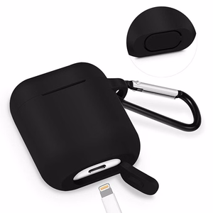 Silikonisuojakuori AirPods-kuulokkeille - tyyppi 1 - musta
