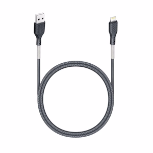 Kaapeli USB A - Lightning Forcell F-Energy 2,4A 12W Carbon 1 m CB-01A musta