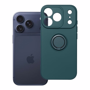 Silikoninen Suojakuori Renkaalla iPhone 17 PRO:lle vihreä