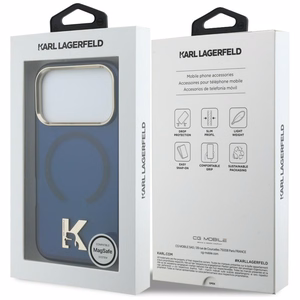 Karl Lagerfeld IML K Head Logo MagSafe -suojakuori iPhone 17 Pro:lle sininen