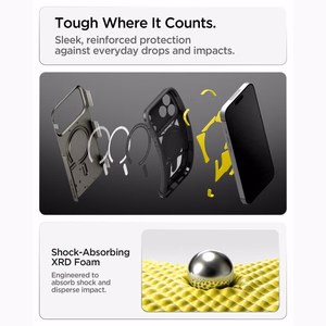 Spigen Tough Armor T MagSafe -suojakuori iPhone 17 Pro Max / 18 Pro Max -malleille, grafiitti