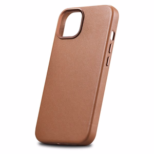 iCarer Kotelo Nahkakotelo Suojus iPhone 14 Plus ruskea (MagSafe-yhteensopiva)