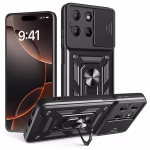 Defender Slide suojakuori Motorola Moto G15 / G15 Power / G17 / G17 Power musta